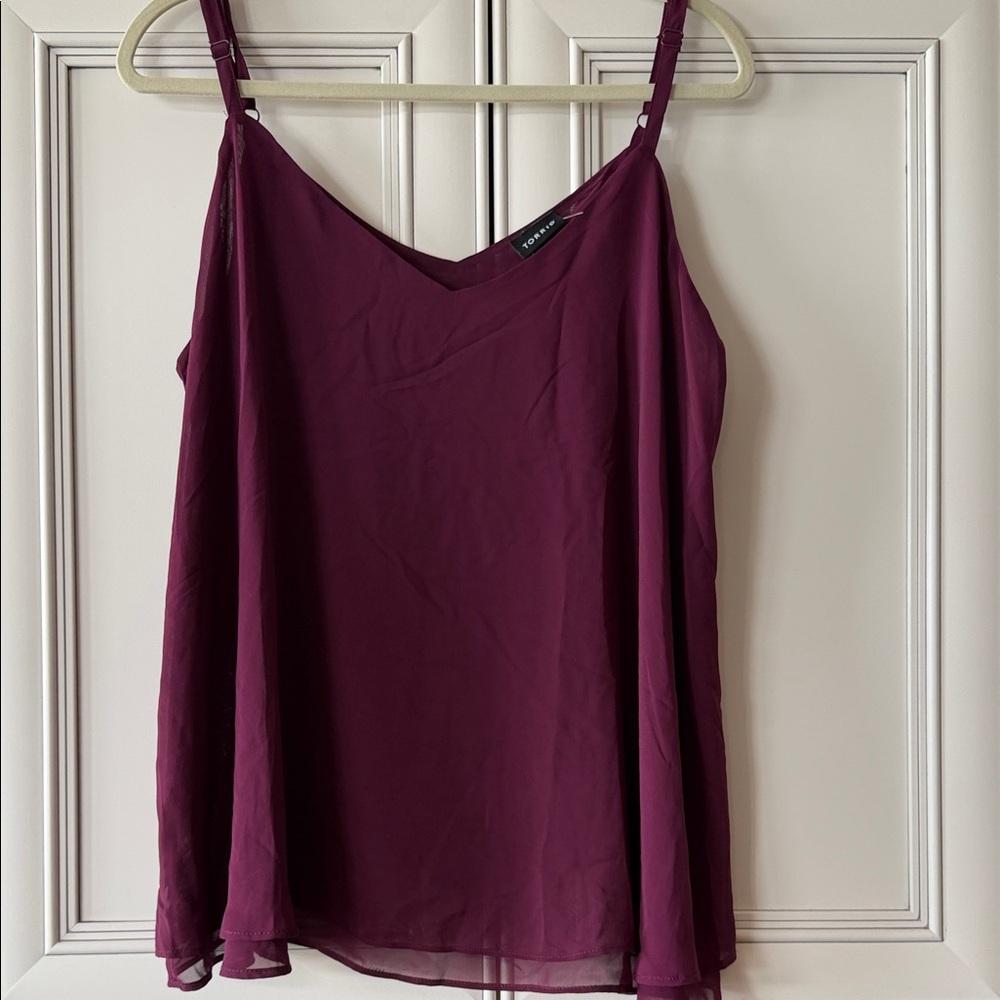 Flowy Plum Camisole Tank Top - Unknown Brand
